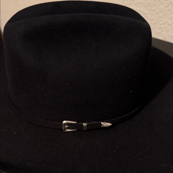 Rodeo King Black Cowboy Hat black felt 6 7/8 - Picture 2 of 5